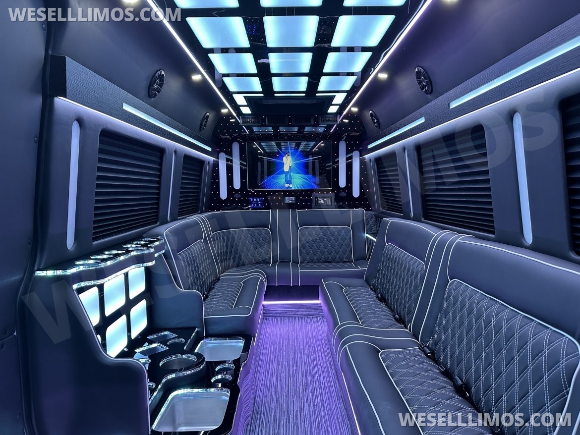 Limo Bus for sale: 2025 Mercedes-Benz Sprinter 3500 - Double J Seat Model by Global Motor Coach