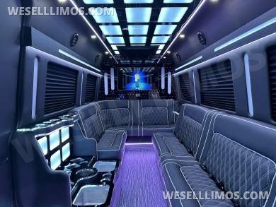2025 Global Motor Coach Mercedes-Benz Sprinter 3500 - Double J Seat Model Limo Bus
