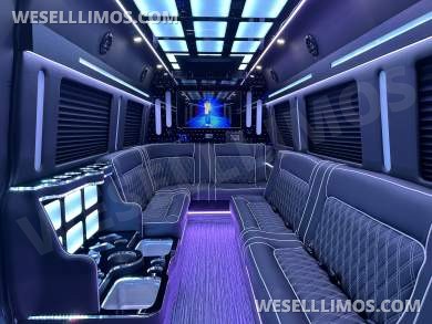 2025 Global Motor Coach Mercedes-Benz Sprinter 3500 - Double J Seat Model Limo Bus