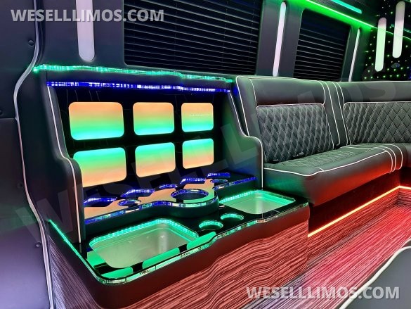2025 Global Motor Coach Mercedes-Benz Sprinter 3500 - Double J Seat Model Limo Bus
