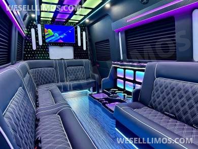 2025 Global Motor Coach Mercedes-Benz Sprinter 3500 - Double J Seat Model Limo Bus