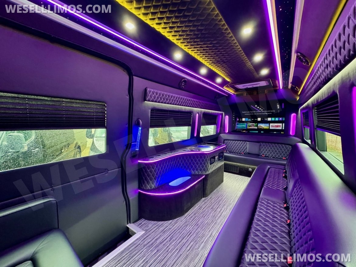 Photo of Limo Bus for sale: 2024 Mercedes-Benz Sprinter 3500 - 3 Seat Model by Global Motor Coach