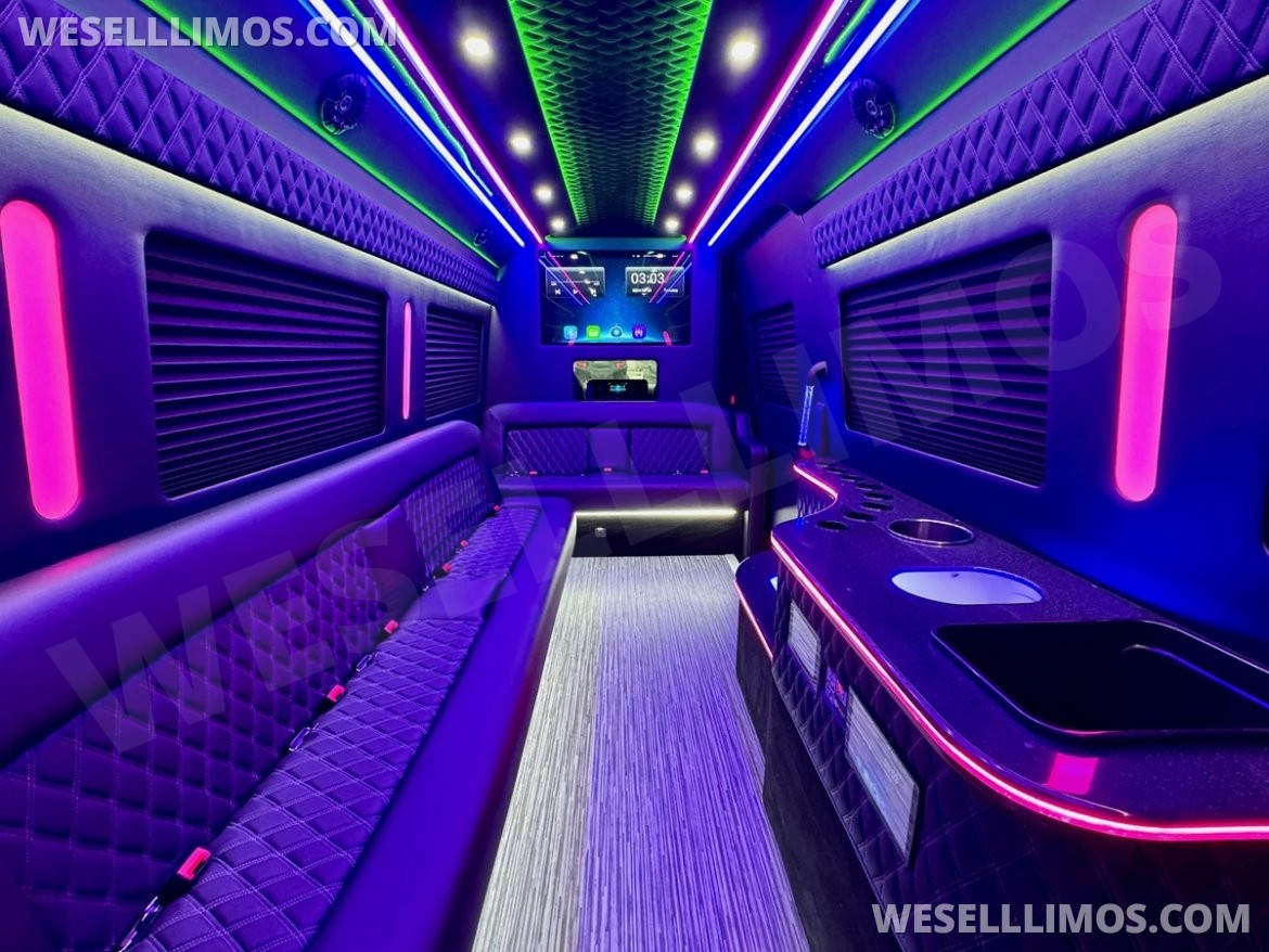 Photo of Limo Bus for sale: 2024 Mercedes-Benz Sprinter 3500 - 3 Seat Model by Global Motor Coach