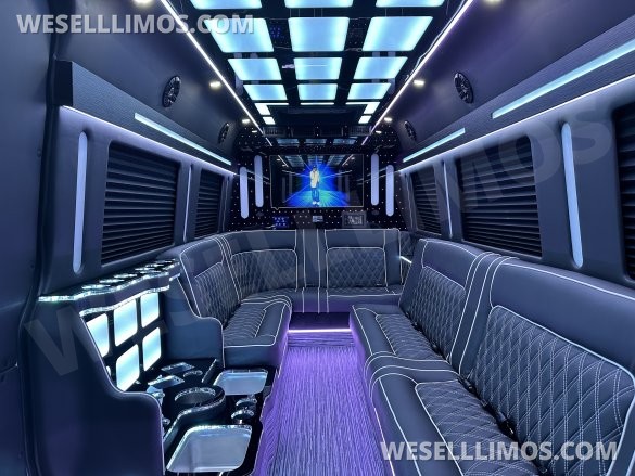 2025 Global Motor Coach Mercedes-Benz Sprinter 3500 - Double J Seat Model Limo Bus