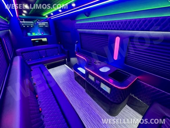 2024 Global Motor Coach Mercedes-Benz Sprinter 3500 - 3 Seat Model Limo Bus