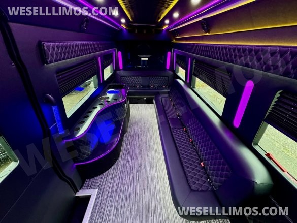 2024 Global Motor Coach Mercedes-Benz Sprinter 3500 - 3 Seat Model Limo Bus