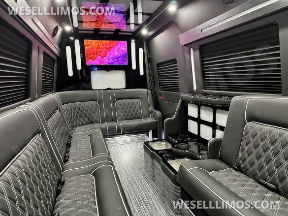 2025 Mercedes-Benz Sprinter 3500 Double J Seat Limo Bus by Global Motor Coach