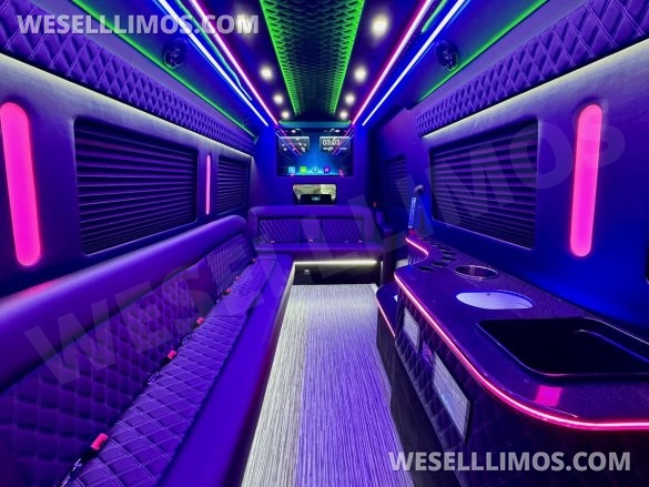 2024 Mercedes Sprinter 3500 - 3 Seat Model Limo Bus by Global Motor Coach