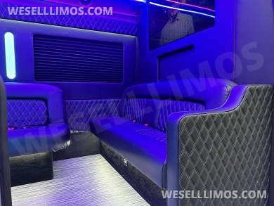 2024 Mercedes Sprinter 3500 - 3 Seat Model Limo Bus by Global Motor Coach