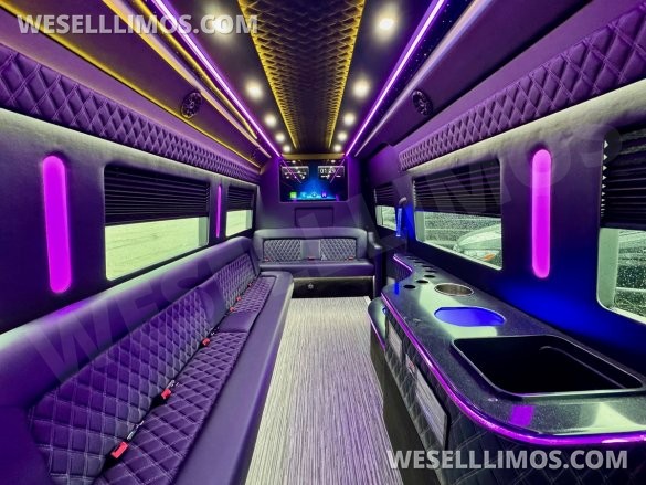 2024 Mercedes Sprinter 3500 - 3 Seat Model Limo Bus by Global Motor Coach