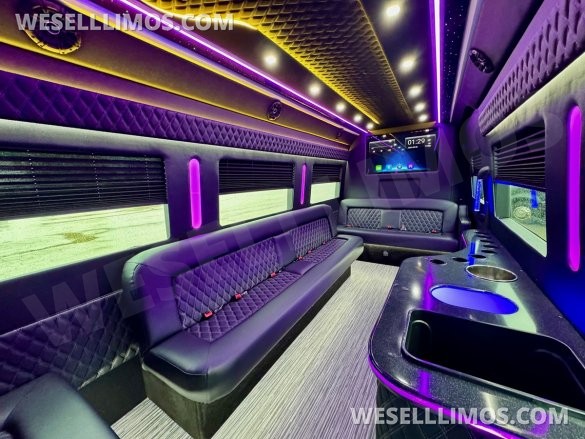 2024 Mercedes Sprinter 3500 - 3 Seat Model Limo Bus by Global Motor Coach