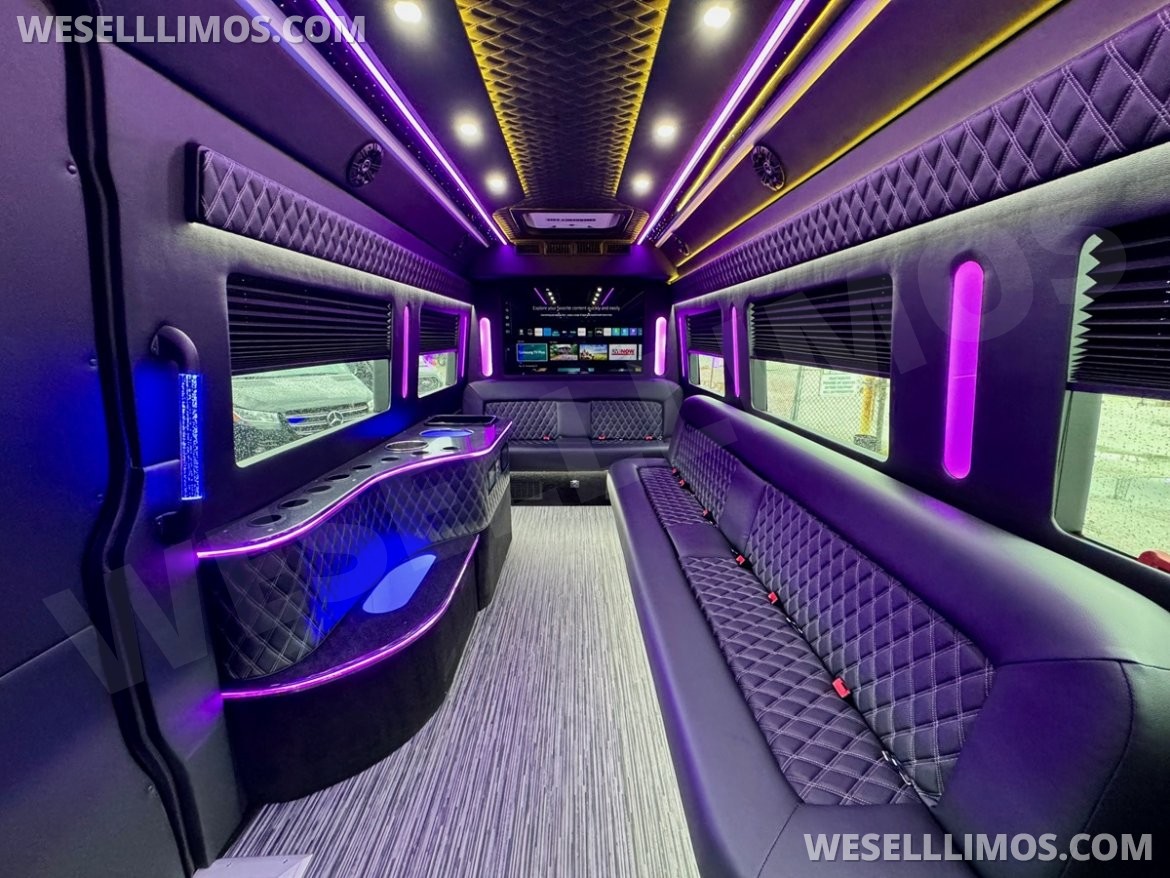 Photo of Limo Bus for sale: 2024 Mercedes-Benz Sprinter 3500 - 3 Seat Model by Global Motor Coach