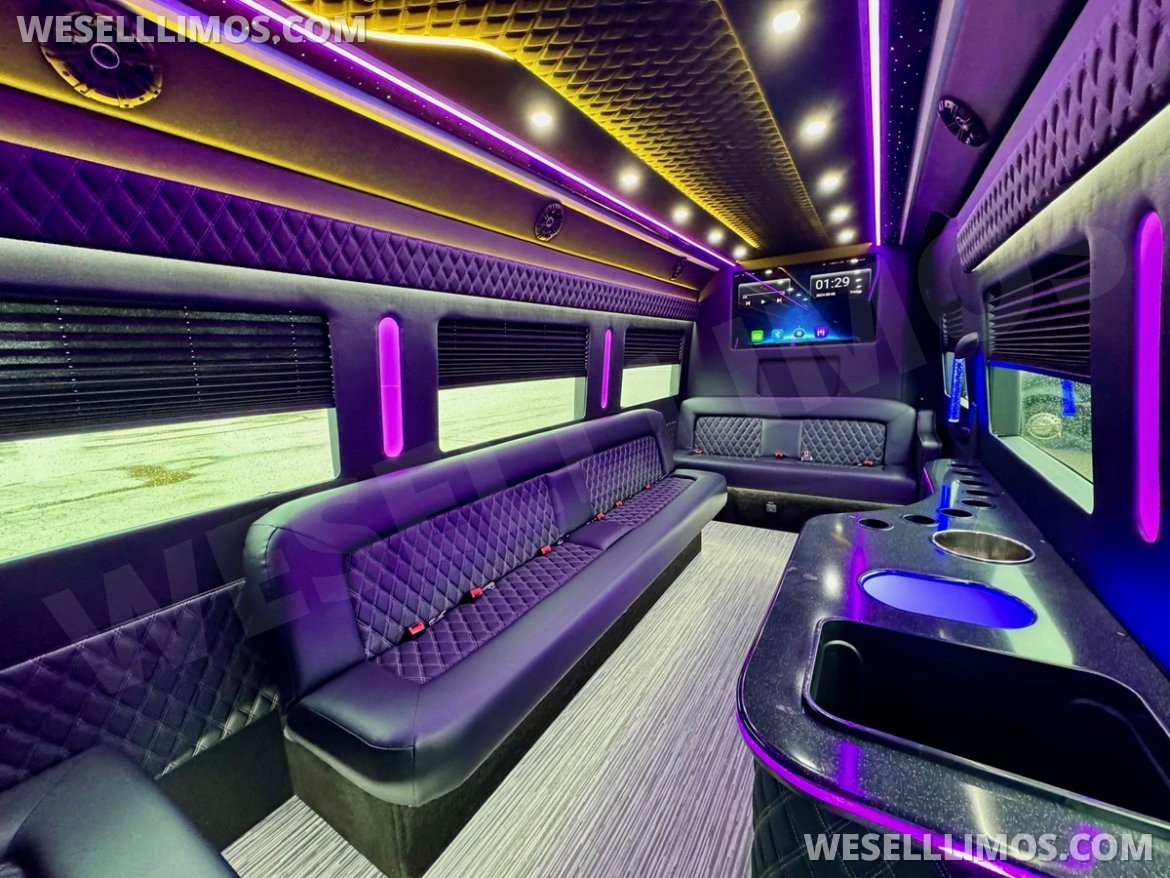 Photo of Limo Bus for sale: 2024 Mercedes-Benz Sprinter 3500 - 3 Seat Model by Global Motor Coach