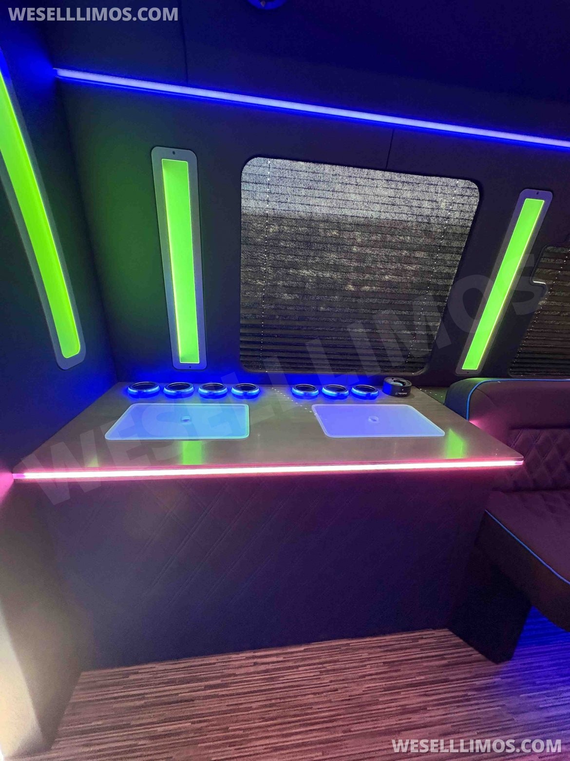 Photo of Limo Bus for sale: 2025 Ford F600 Diesel Party Bus Limo Interior by LGE Coachworks