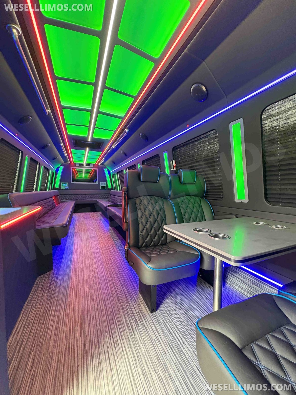 Photo of Limo Bus for sale: 2025 Ford F600 Diesel Party Bus Limo Interior by LGE Coachworks