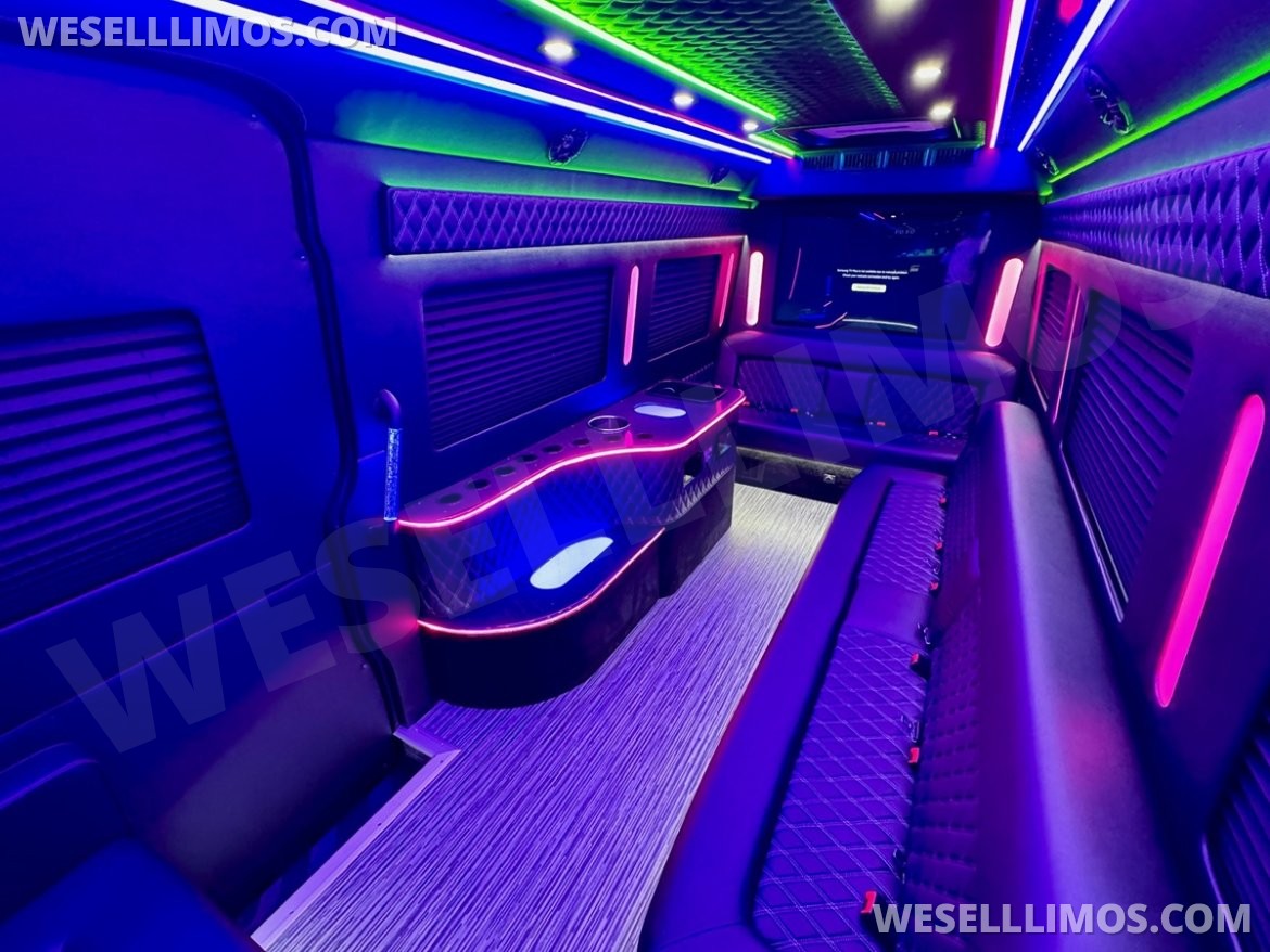 Limo Bus for sale: 2024 Mercedes-Benz Sprinter 3500 - 3 Seat Model by Global Motor Coach