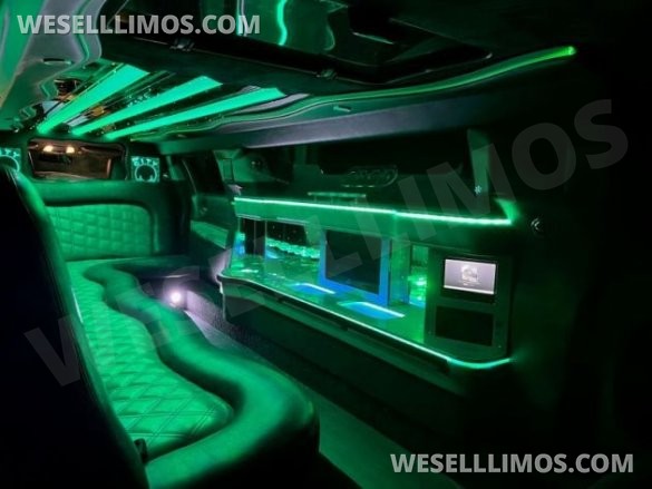 •CUSTOM 5-DOOR• 2015 Moonlight Chrysler 300L White Tuxedo 12-Passenger Limousine