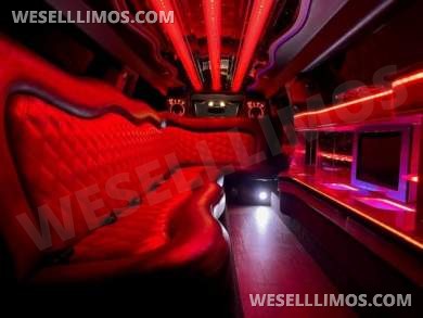 •CUSTOM 5-DOOR• 2015 Moonlight Chrysler 300L White Tuxedo 12-Passenger Limousine