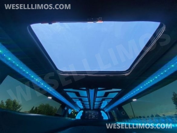 •CUSTOM 5-DOOR• 2023 Moonlight Chrysler 300L White Tuxedo 12-Passenger Limousine