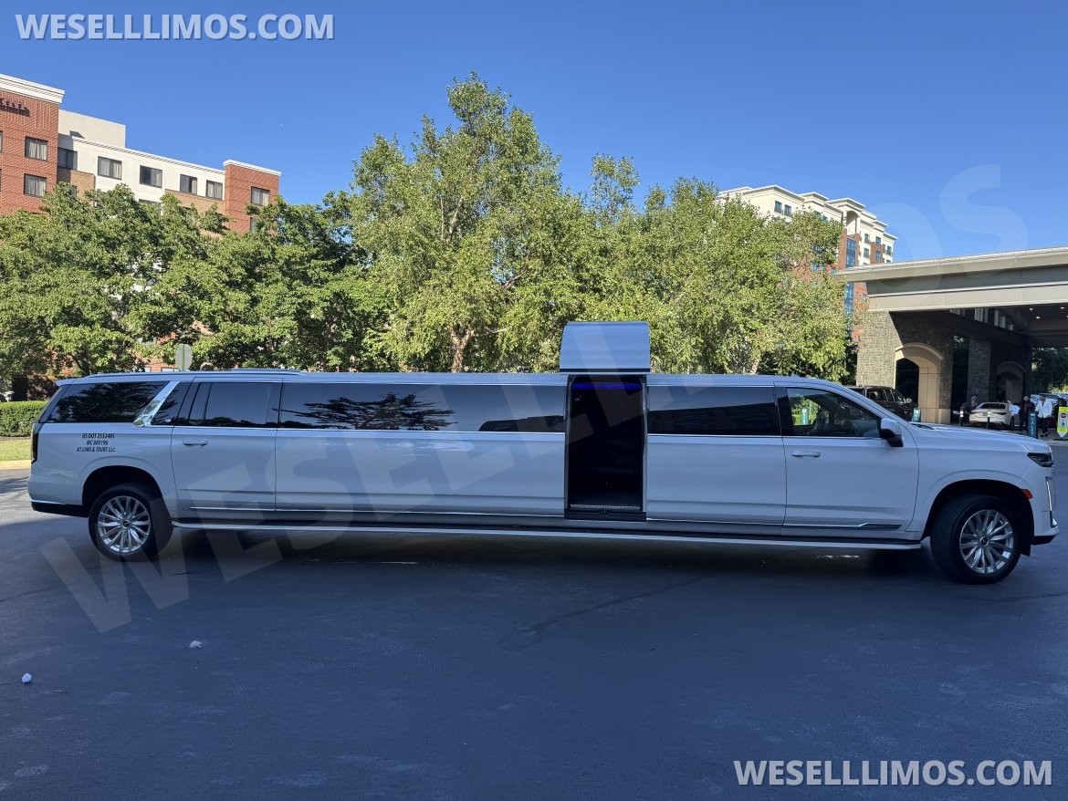 Photo of SUV Stretch for sale: 2022 Cadillac Escalade limo stretch white 20 pass 200&quot; by Pinnacle builder CA
