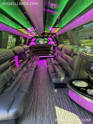 2022 Pinnacle builder CA Cadillac Escalade limo stretch white 20 pass SUV Stretch