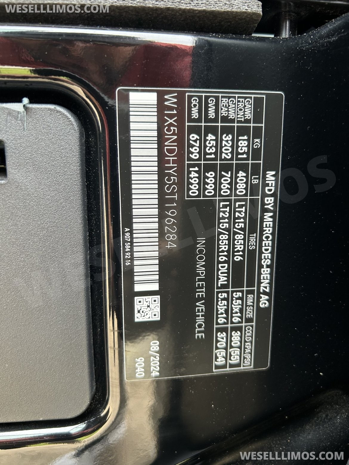 Photo of Executive Shuttle for sale: 2025 Mercedes-Benz Sprinter 3500 High-Roof 290&quot; by Limoland Inc.