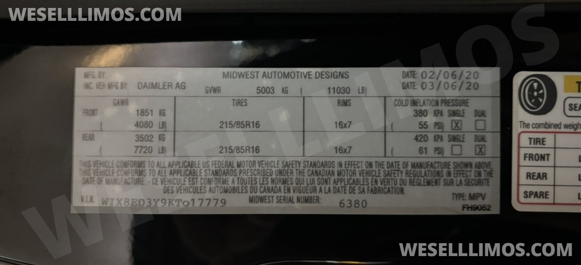 Photo of Sprinter for sale: 2020 Mercedes-Benz Sprinter 3500 Daycruiser 170" by Midwest Automotive Designs