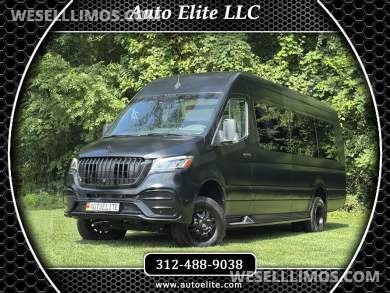 2023 AWD Matte Black Maybach Trim Sprinter Road Liner Limousine Leather Heat/Cool/Massage Seat