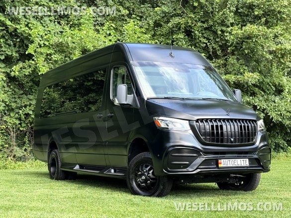 2023 AWD Matte Black Maybach Trim Sprinter Road Liner Limousine Leather Heat/Cool/Massage Seat