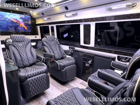 2023 AWD Matte Black Maybach Trim Sprinter Road Liner Limousine Leather Heat/Cool/Massage Seat