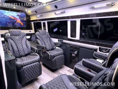 2023 AWD Matte Black Maybach Trim Sprinter Road Liner Limousine Leather Heat/Cool/Massage Seat