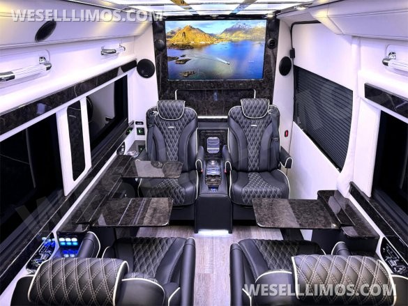 2023 AWD Matte Black Maybach Trim Sprinter Road Liner Limousine Leather Heat/Cool/Massage Seat