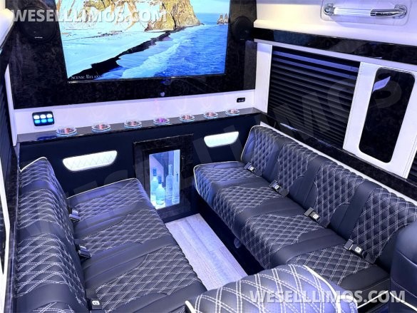 2023 AWD Matte Black Maybach Trim Sprinter Road Liner Limousine Leather Heat/Cool/Massage Seat