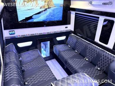 2023 AWD Matte Black Maybach Trim Sprinter Road Liner Limousine Leather Heat/Cool/Massage Seat