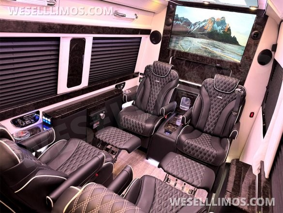 2023 AWD Matte Black Maybach Trim Sprinter Road Liner Limousine Leather Heat/Cool/Massage Seat