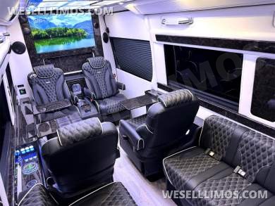 2023 AWD Matte Black Maybach Trim Sprinter Road Liner Limousine Leather Heat/Cool/Massage Seat