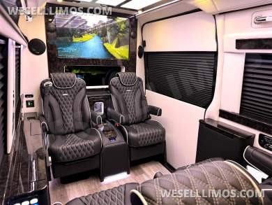 2023 AWD Matte Black Maybach Trim Sprinter Road Liner Limousine Leather Heat/Cool/Massage Seat