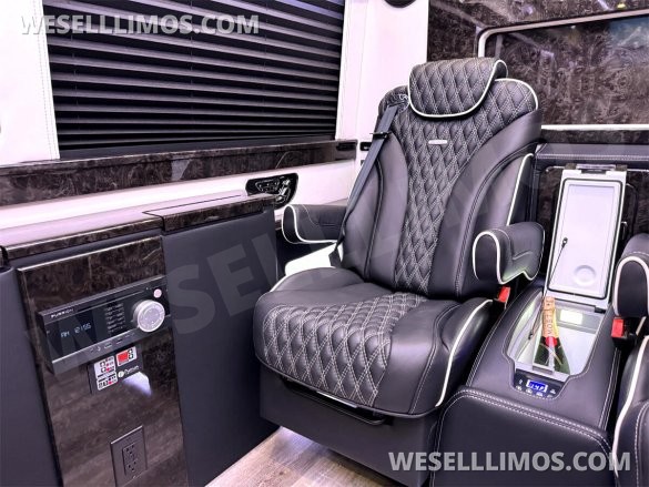 2023 AWD Matte Black Maybach Trim Sprinter Road Liner Limousine Leather Heat/Cool/Massage Seat