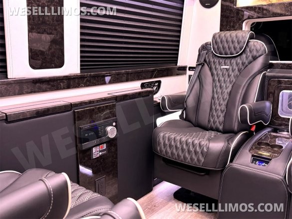2023 AWD Matte Black Maybach Trim Sprinter Road Liner Limousine Leather Heat/Cool/Massage Seat
