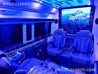2023 AWD Matte Black Maybach Trim Sprinter Road Liner Limousine Leather Heat/Cool/Massage Seat