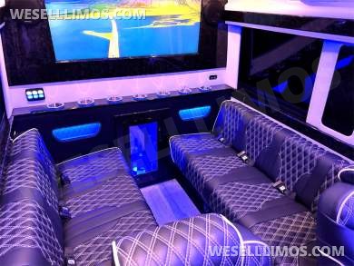 2023 AWD Matte Black Maybach Trim Sprinter Road Liner Limousine Leather Heat/Cool/Massage Seat