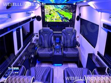 2023 AWD Matte Black Maybach Trim Sprinter Road Liner Limousine Leather Heat/Cool/Massage Seat