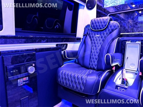 2023 AWD Matte Black Maybach Trim Sprinter Road Liner Limousine Leather Heat/Cool/Massage Seat