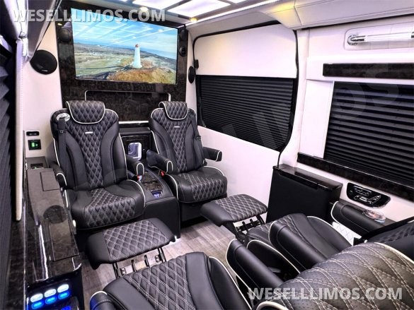 2023 AWD Matte Black Maybach Trim Sprinter Road Liner Limousine Leather Heat/Cool/Massage Seat