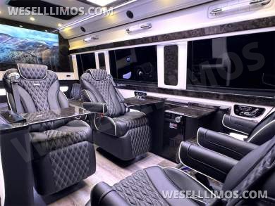 2023 AWD Matte Black Maybach Trim Sprinter Road Liner Limousine Leather Heat/Cool/Massage Seat