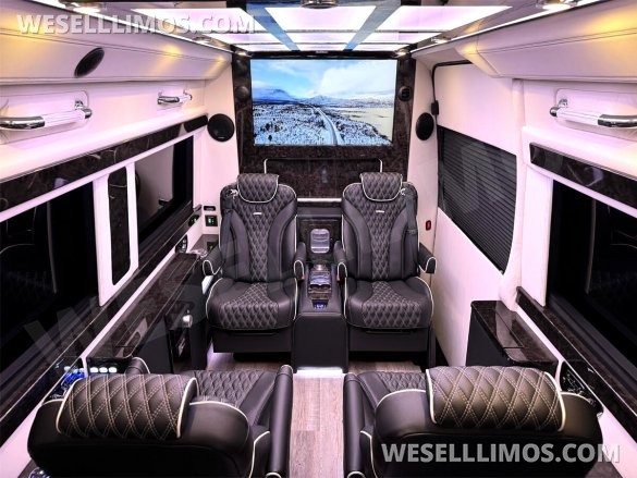 2023 AWD Matte Black Maybach Trim Sprinter Road Liner Limousine Leather Heat/Cool/Massage Seat