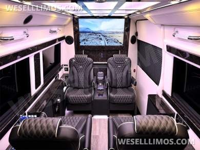 2023 AWD Matte Black Maybach Trim Sprinter Road Liner Limousine Leather Heat/Cool/Massage Seat