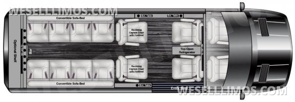 2023 AWD Matte Black Maybach Trim Sprinter Road Liner Limousine Leather Heat/Cool/Massage Seat