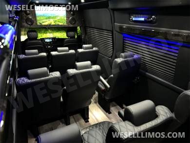 2024 15 Passenger Executive Shuttle Mini Bus Large Legroom Auto Elite Mercedes-Benz Sprinter