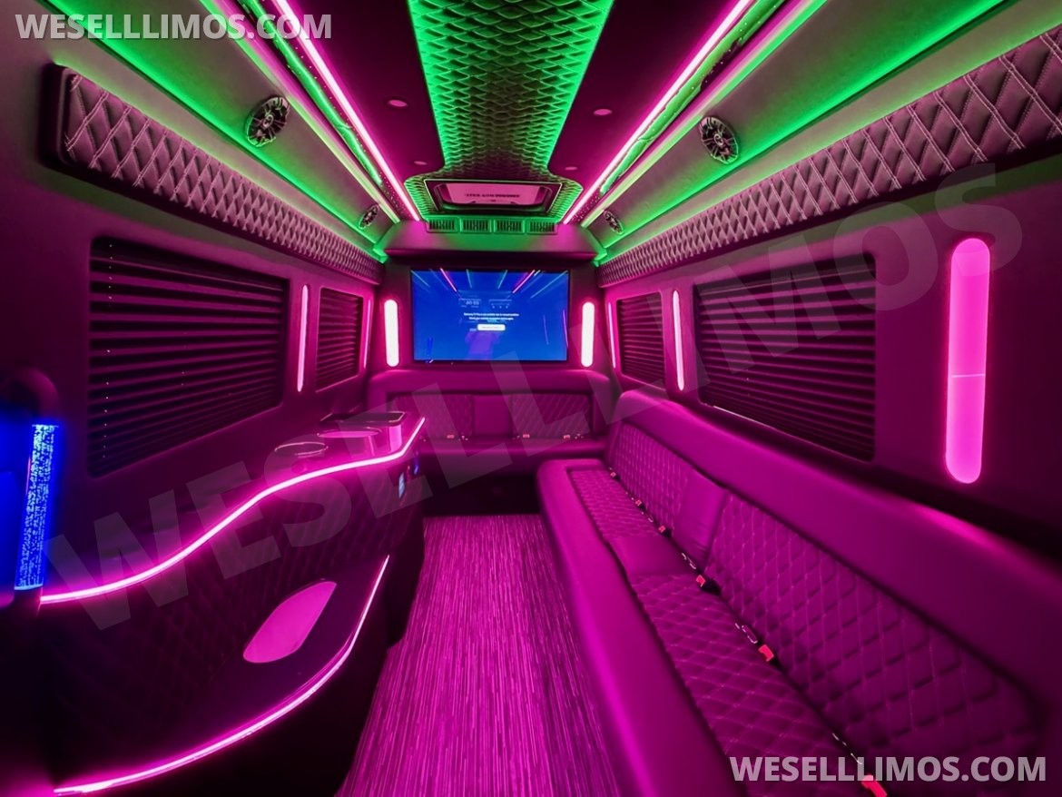 Limo Bus for sale: 2025 Mercedes-Benz Sprinter 3500 - 3 Seat Model by Global Motor Coach